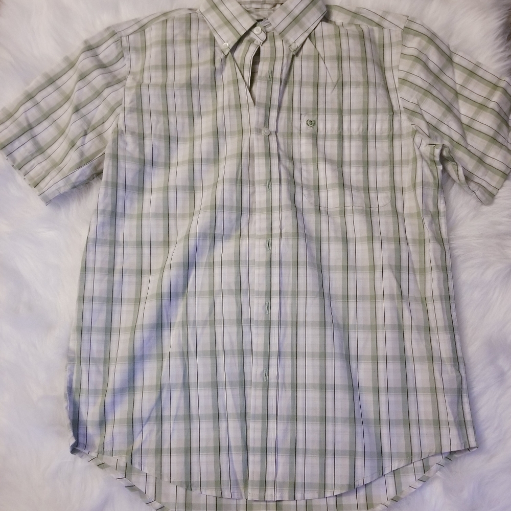 Mens izod button up short sleeve sz small